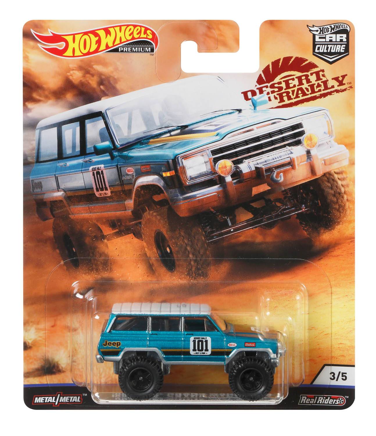 Mattel FPY86; FYN70 - Hot Wheels Premium Car Culture Sortiment - Desert Rally 88er Jeep Grand Wagoneer