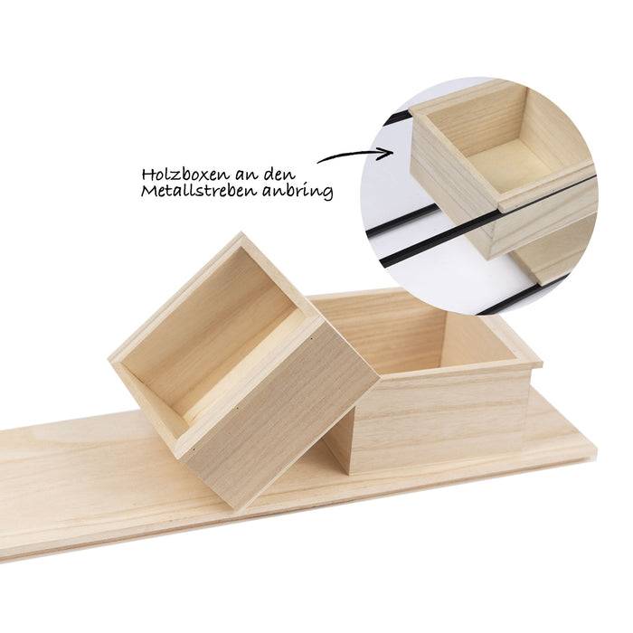 FLOORDIREKT Wandregal Trofast - Gefertigt aus Paulowniaholz - 60 x 12 x 12 cm