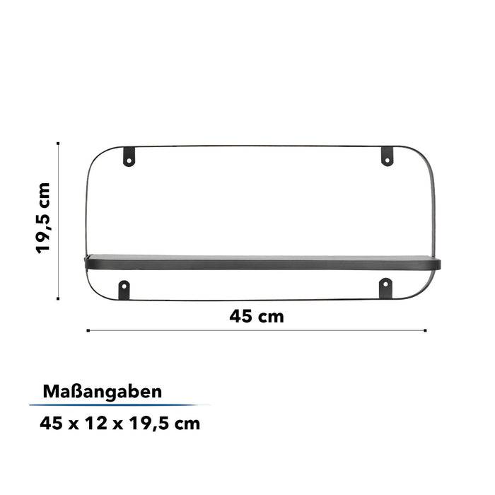 FLOORDIREKT Wandregal Amy - Klappbarer Regalboden - Robuste Verarbeitung & leichte Anbringung - 45 x 12 x 40 cm