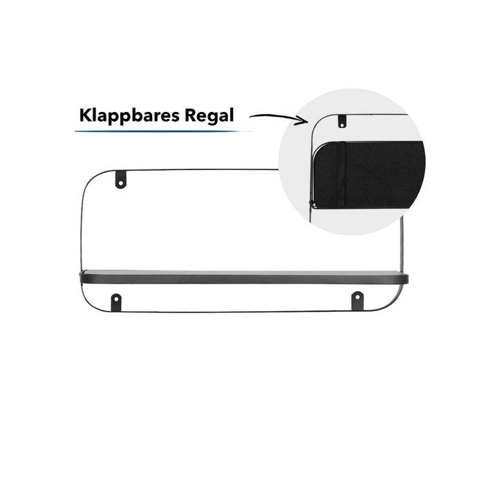 FLOORDIREKT Wandregal Amy - Klappbarer Regalboden - Robuste Verarbeitung & leichte Anbringung - 45 x 12 x 40 cm