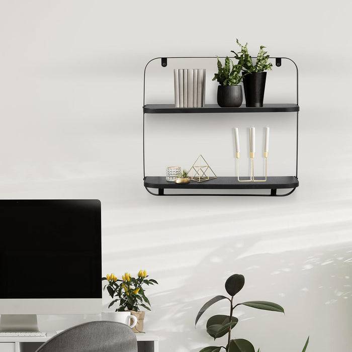 FLOORDIREKT Wandregal Amy - Klappbarer Regalboden - Robuste Verarbeitung & leichte Anbringung - 45 x 12 x 40 cm