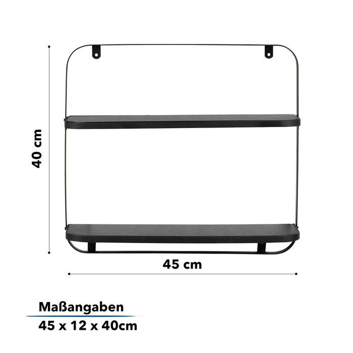 FLOORDIREKT Wandregal Amy - Klappbarer Regalboden - Robuste Verarbeitung & leichte Anbringung - 45 x 12 x 40 cm