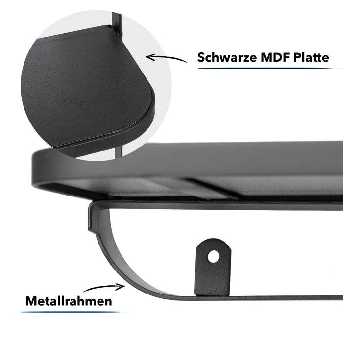 FLOORDIREKT Wandregal Amy - Klappbarer Regalboden - Robuste Verarbeitung & leichte Anbringung - 45 x 12 x 40 cm