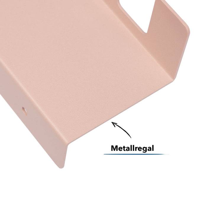 FLOORDIREKT Wandregal Metall - Praktisches 2er Set - Leichte Anbringung - Pink