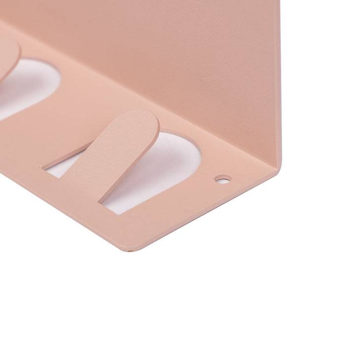 FLOORDIREKT Wandregal Metall - Praktisches 2er Set - Mit praktischen Haken - Pink
