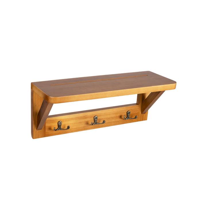 FLOORDIREKT Wandregal Rustic - Aus robustem Kieferholz - Inklusive Gaderobenhaken