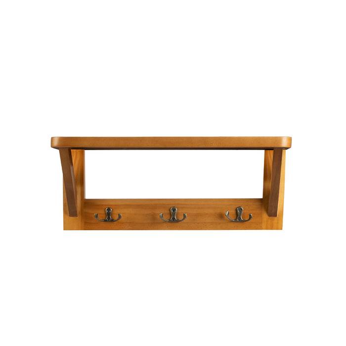 FLOORDIREKT Wandregal Rustic - Aus robustem Kieferholz - Inklusive Gaderobenhaken