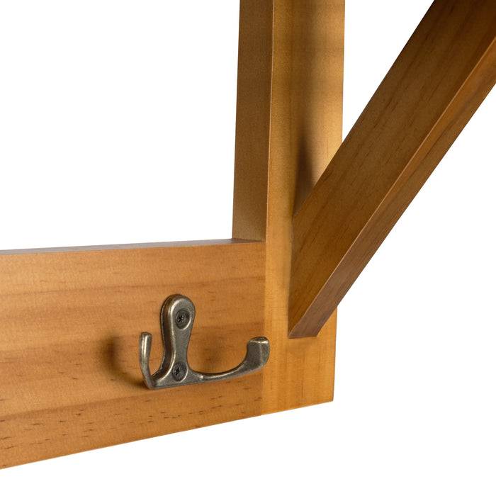 FLOORDIREKT Wandregal Rustic - Aus robustem Kieferholz - Inklusive Gaderobenhaken