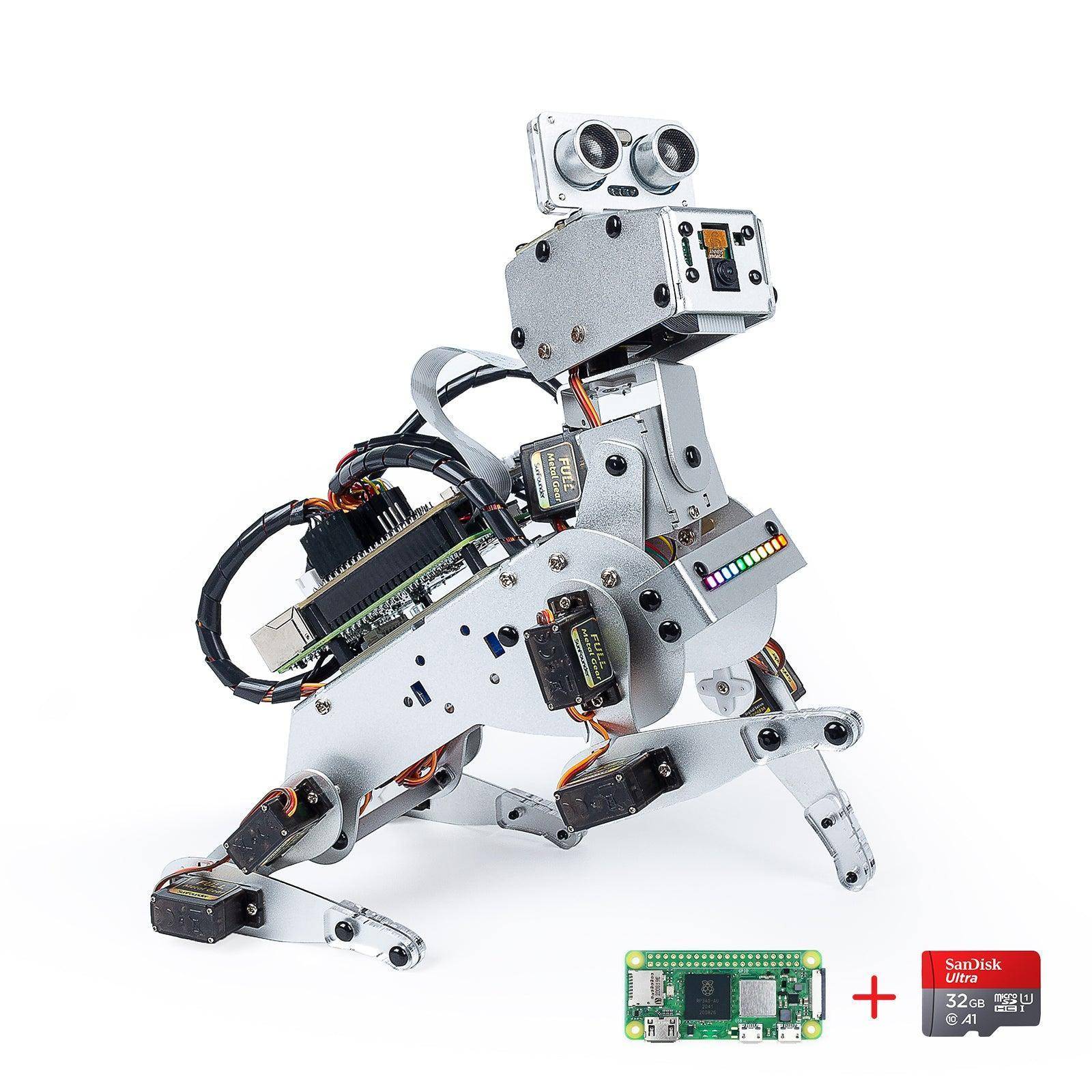 SunFounder PiDog AI Roboterhund, 12 Servos, 5MP Kamera, ChatGPT, kompatibel mit Raspberry Pi