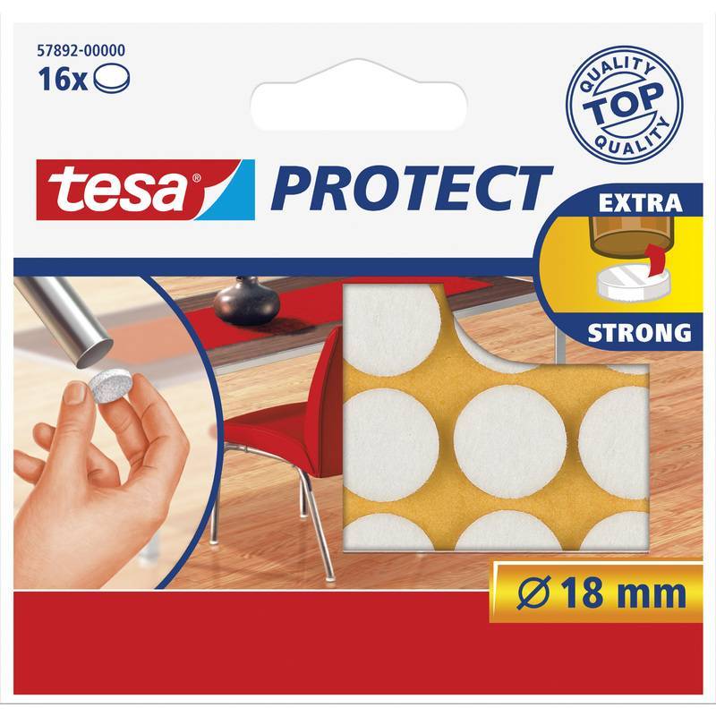 tesa Protect Filzgleiter rund 18mm weiß 16St. Multimedia-Technik Heften,Lochen,Kleben Sonstiges und