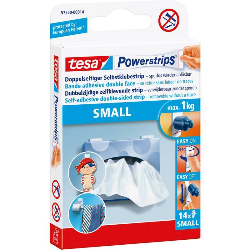 tesa Powerstrips Small 14 Strips weiß Multimedia-Technik Heften,Lochen,Kleben Sonstiges Zubehör