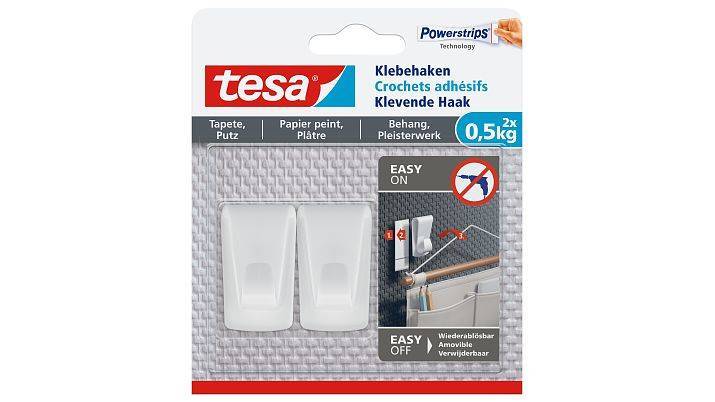 tesa Klebehaken, 0,5 kg strukturierte Oberflächen Multimedia-Technik Heften,Lochen,Kleben Sonstiges