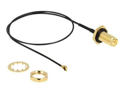 DELOCK Antennenkabel RP-SMA Buchse zum Einbau zu I-PEX St Multimedia-Technik Satelliten-Zubehör