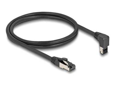 DELOCK RJ45 Netzwerkkabel Cat.8.1S/FTP 90° oben gew./gerade Multimedia-Technik