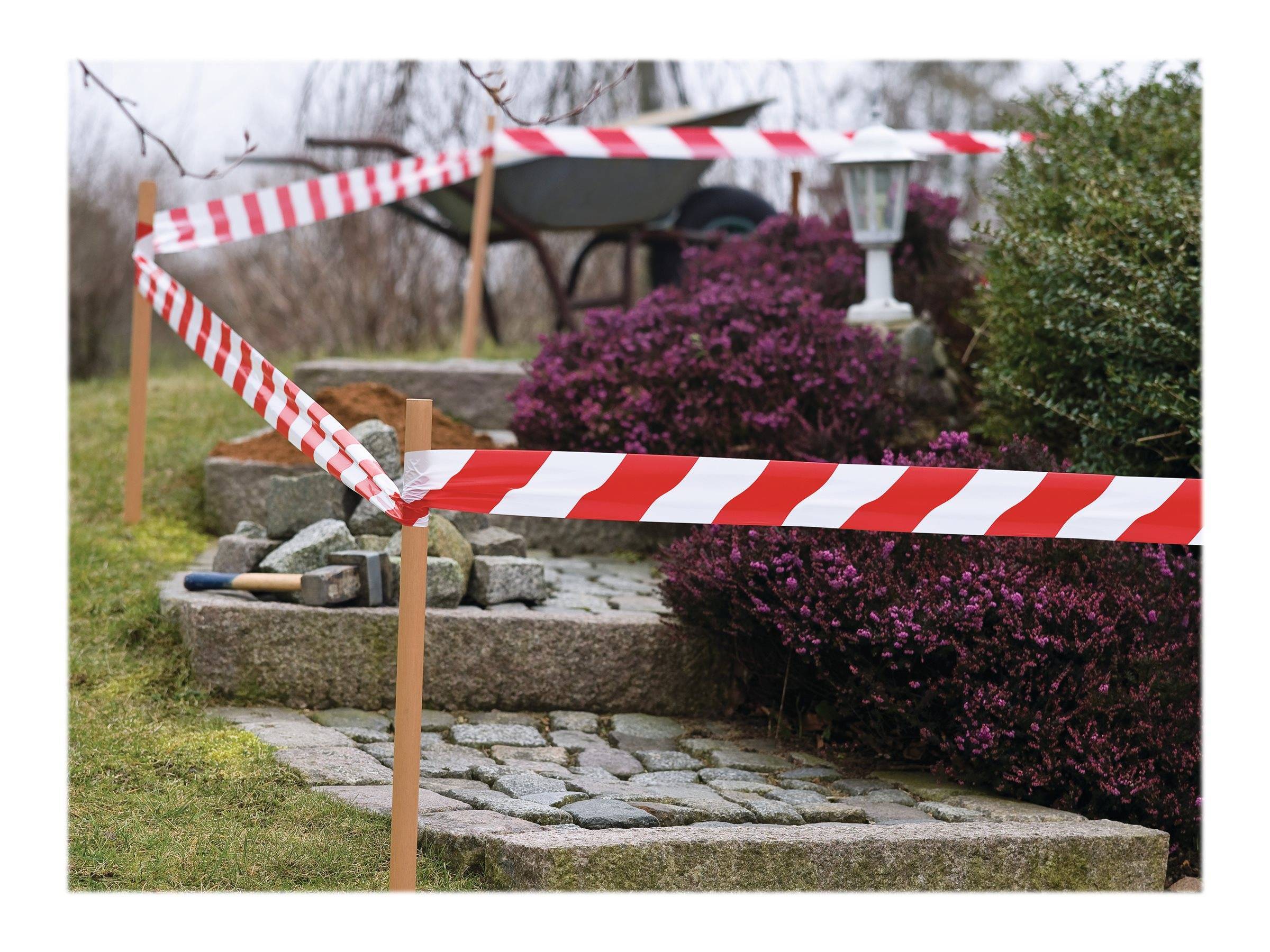 tesa Signal Absperrband nicht klebend 100m 80mm rot/weiß Multimedia-Technik Heften,Lochen,Kleben