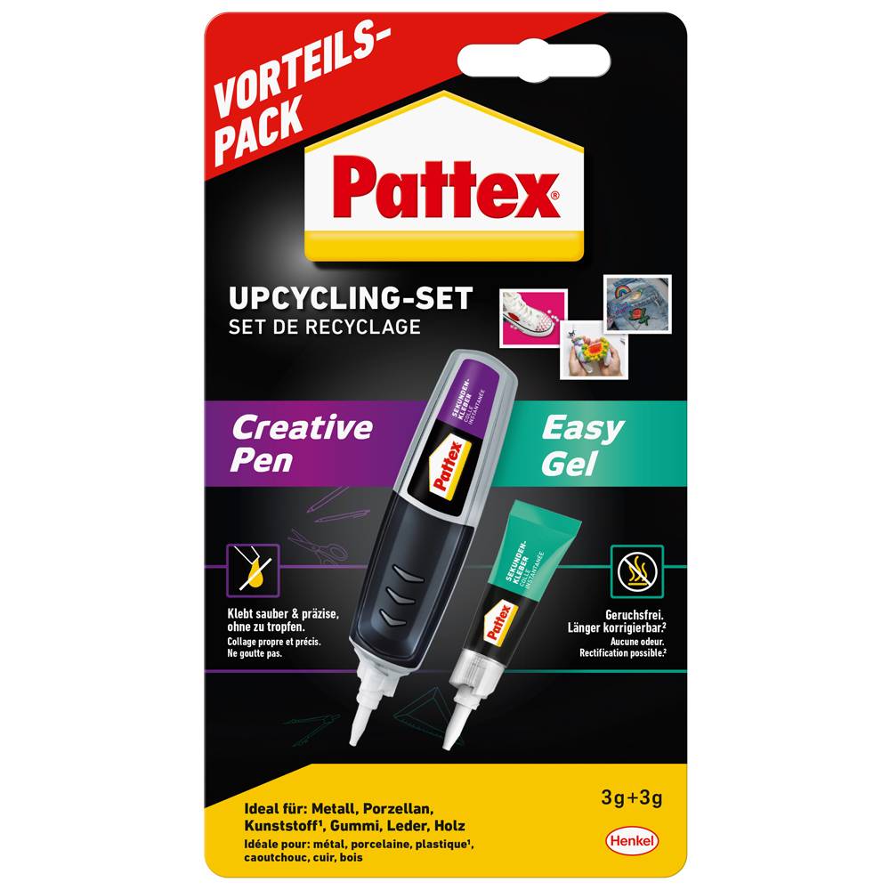Pattex Sekundenkleber Upcycling Set Creative Pen + Easy Gel retail Multimedia-Technik Sonstiges und