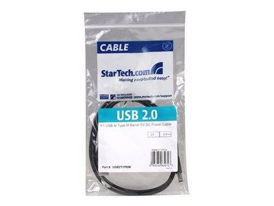 STARTECH Type M Barrel Power Cable Peripheriegeräte & Zubehör Kabel & Adapter - Stromversorgung