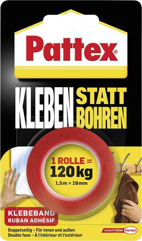 Pattex Kleben statt Bohren doppelseitiges Klebeband, Blister Multimedia-Technik Heften,Lochen,Kleben