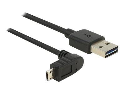 DELOCK USB Kabel A -> Micro-B St/St 3.00m 90°gew. Eas Multimedia-Technik USB-Kabel