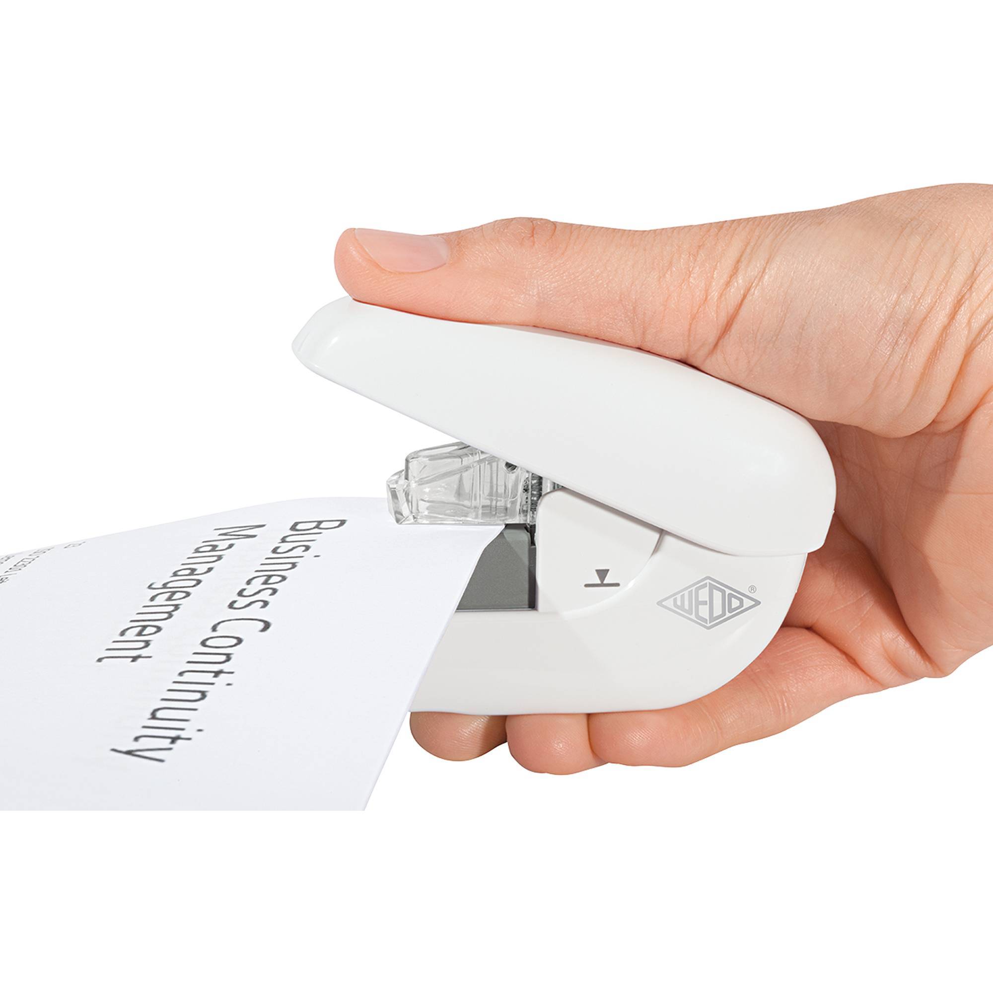WEDO Klammerloser Hefter Mini bis zu 5 Blatt Papier weiß Multimedia-Technik Heften,Lochen,Kleben