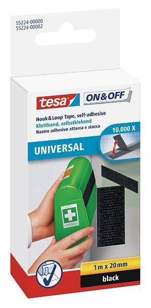 tesa ON&OFF Universal Klettband weiß 2,5m 20mm Multimedia-Technik Heften,Lochen,Kleben Sonstiges