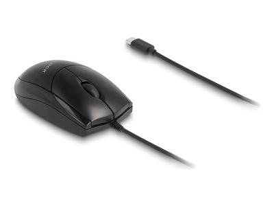 DELOCK Optische USB Type-C Desktop Maus - Lautlos Eingabe / Ausgabe Mäuse & Tastaturen