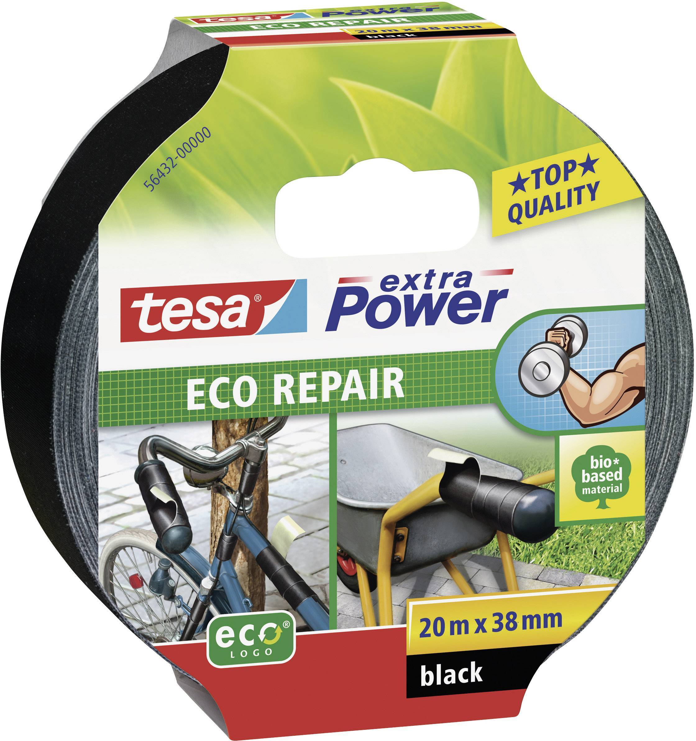 tesa extra Power Eco Repair 20m 38mm schwarz Multimedia-Technik Heften,Lochen,Kleben Sonstiges und