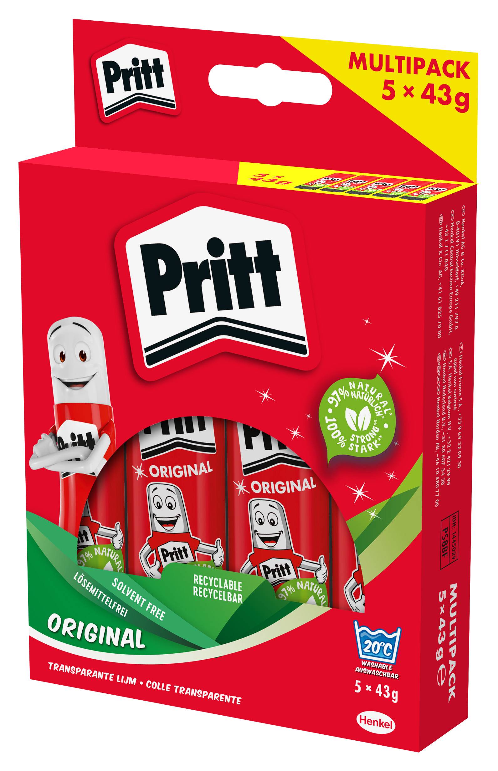 Pritt Klebestift Multipack 5 ST x 43g, 9H PS8BF Multimedia-Technik Heften,Lochen,Kleben Sonstiges