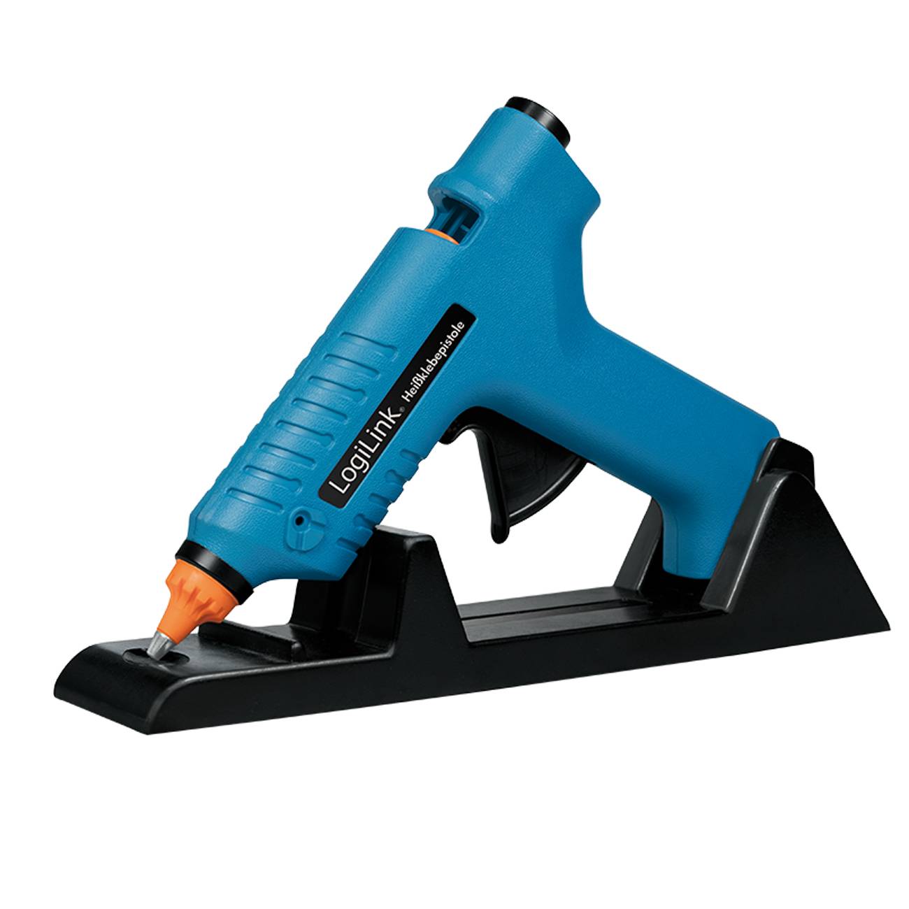 Logilink Heißklebepistole, 80W, kabellos,m. Aufsteller,blau Multimedia-Technik Heften,Lochen,Kleben