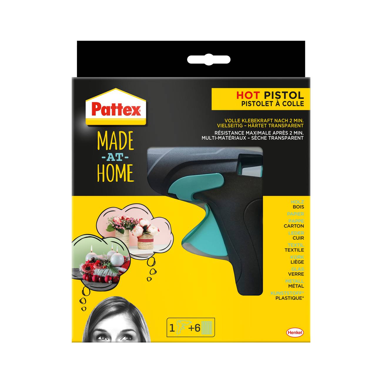 Pattex Heißklebepistole, inkl. 6 Sticks ß 20g Multimedia-Technik Heften,Lochen,Kleben Sonstiges