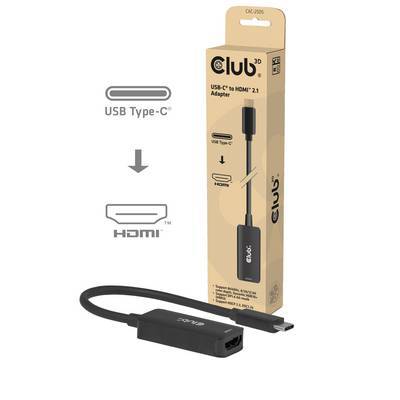 Club3D Adapter USB Typ C > HDMI 2.1 8K HDR10 DP1.4 St/Bu retail / Konverter USB