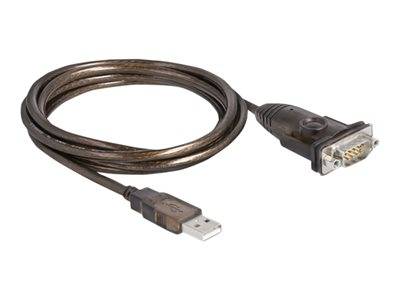 DELOCK Adapter USB2.0 Typ-A zu 1 x Seriell RS-232 D-sub9 pin / Konverter USB