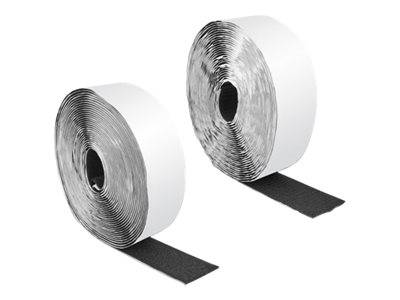 DELOCK Klettband selbstklebend Haft/Flauschband 10mx50mm SW Installation / Reinigung Kennzeichnung