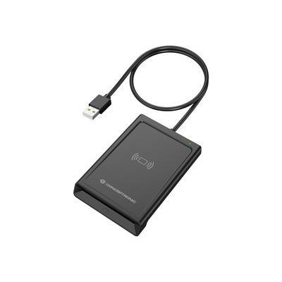 CONCEPTRONIC Dual-Interf. Smart-ID Kartenleser USB-A schwarz Multimedia-Technik Reader