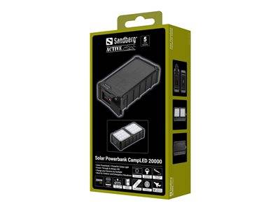 SANDBERG Solar Powerbank CampLED 20000 Telekommunikation, UCC & Wearables Smartphone Zubehör &
