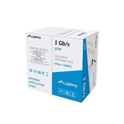 LANBERG LAN-Ethernet-Netzwerkkabel 1GB/s 305m CCA Kabel sw Multimedia-Technik Netzwerkzubehör