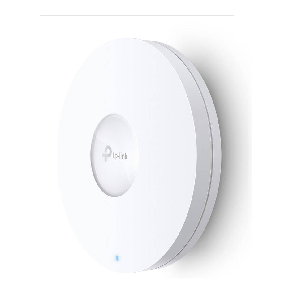 Weiß TP-Link wandmontierter runder kabelloses Zugangspunkt mit kleiner blauer Statusleuchte