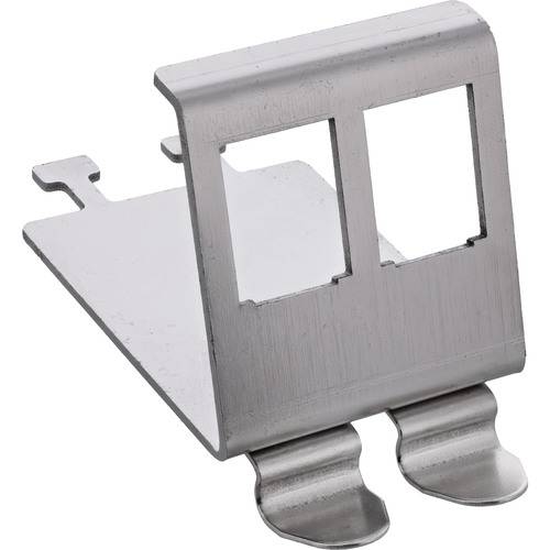 InLine® Keystone SNAP-In Metall-Modulhalter, 2-fach für Hutschiene, mit Lasche Keystones &