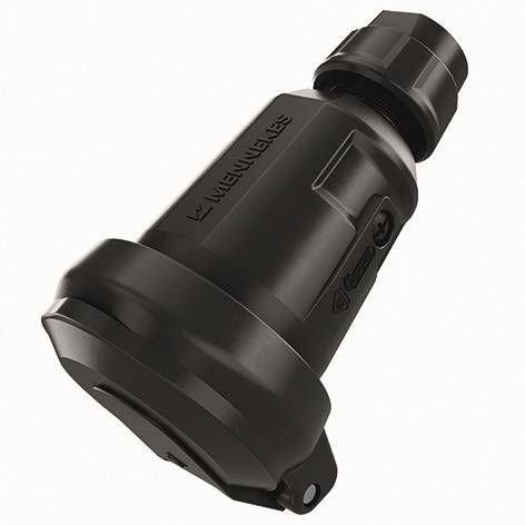 Mennekes Kupplung SCHUKO schwarz 158071 16A 2p+PE 230V IP54 Install.Baumaterial Schaltermat/Geb.Steu
