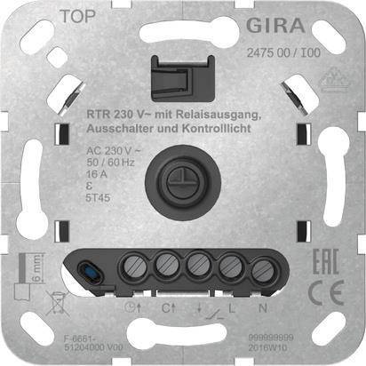 GIRA 247500 RTR 230V Relaisausgang Aus +Kontroll Einsatz Install.Baumaterial Schaltermat/Geb.Steu