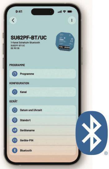 Eltako 1-Kanal-Schaltuhr m. SU62PF-BT/UC potenzialfr. Kontakt Bluetooth 30062006 Install.Baumaterial