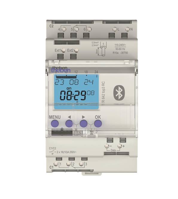 Theben Zeitschaltuhr TR642top3 BLE RC digital Astro/Jahresprogramm 2K 3TE Install.Baumaterial