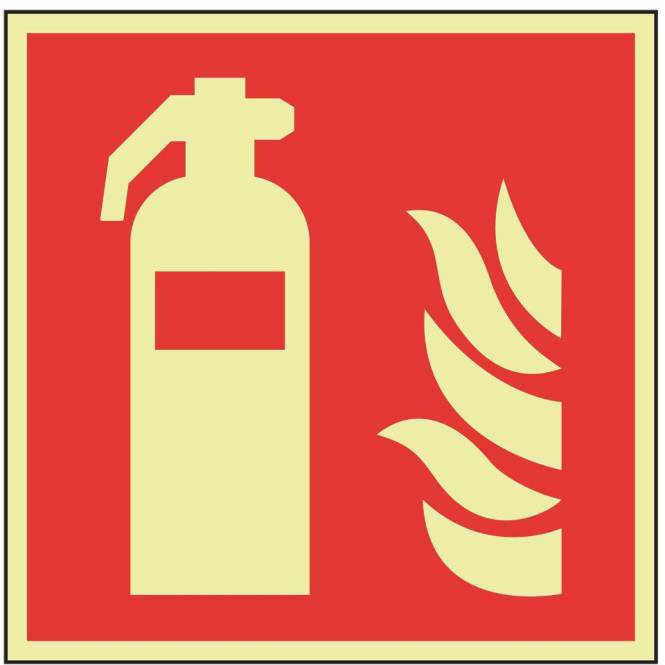 HEIN 47230 PERMALIGHT power Brandschutzzeichen Feuerlöscher ASR/ISO (Inhalt 1 Stück)