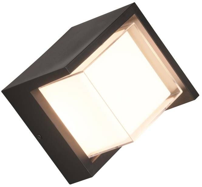 TRIO Wand/Fassadenleuchte PUNO R27026132 8W 800lm 3000K IP54 eckig 150x150mm Techn.Licht/Wohnraum