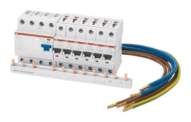f-tronic Verdrahtungspaket 6xLS VF-Set B16A 1polig 1xFi40/0,03A 7110391 Install.Baumaterial