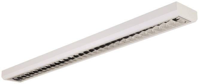 FLUO Rasteranbauleuchte LUX ML UGR19 24/50W 3000/6000lm 4000K ws 1510x155mm Techn.Licht/Wohnraum