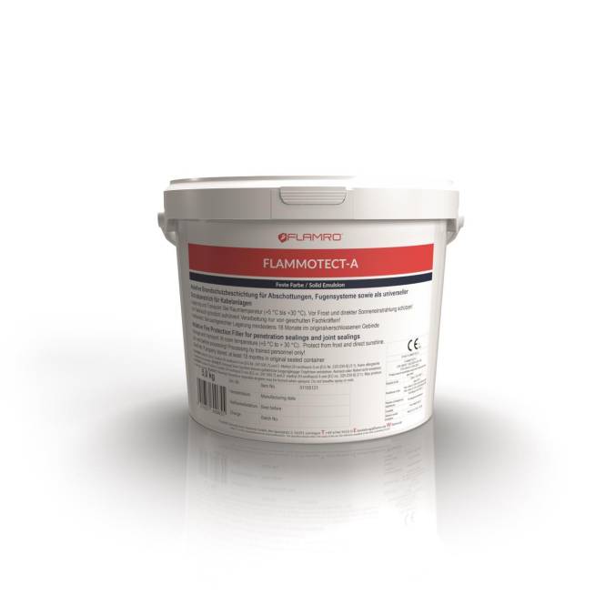 Flamro 01155121 FLAMMOTECT-A 5kg Ablative Brandschutz feste Farbe Eimer Install.Baumaterial Baustoff
