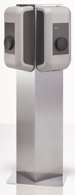 KEBA Triangle pedestal f.two 99.839 wallboxes stainless steel Install.Baumaterial Ladeinfrastruktur