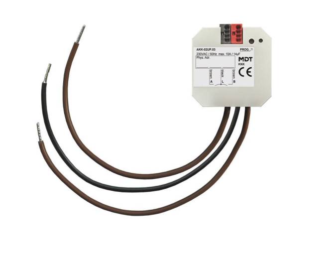 MDT AKK-02UP.03 Schaltaktor 2fach UP 10A 2EVG 230VAC Kompakt Install.Baumaterial KNX