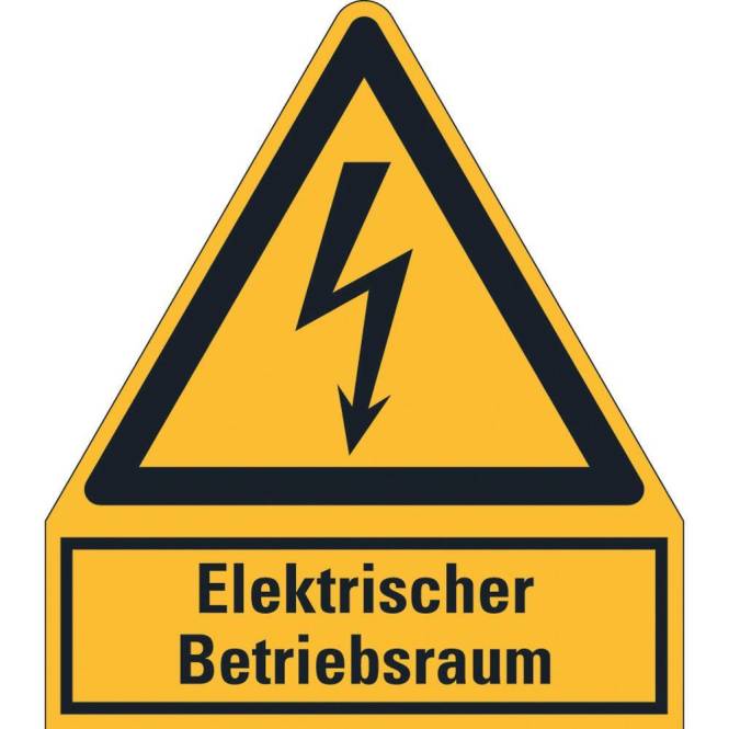 HEIN 172897 Warnschild HEIN_172897 El.Betr.raum Folie 240x210mm Industriematerial Schaltschränke
